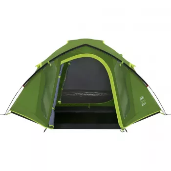 Coleman Dome Tent Darwin 4 Plus Schwarzout — 4-Personen-Tunnelzelt mit Vorraum, Dunkelgrün/Hellgrün