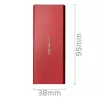 SSD-Gehäuse QOLTEC 51831 USB 3.0 für M.2 SATA-Laufwerke bis zu 2 TB, rot, unterstützt 30 mm Länge, bis zu 4 Laufwerke