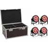 LED-Spotlight EUROLITE 7C-12 Silent schlank 4x mit Koffer – kompaktes 4er-Kit