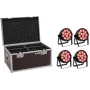 LED-Spotlight EUROLITE 7C-12 Silent schlank 4x mit Koffer – kompaktes 4er-Kit