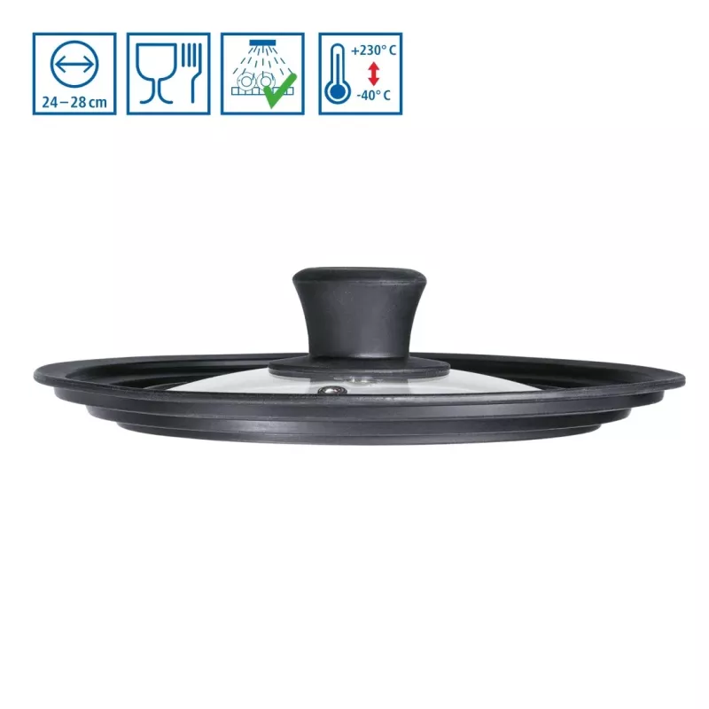 Hama 111545 Pfannendeckel Schwarz, Transparent