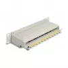 DeLOCK 10 Zoll Patch Panel 8 Port Cat.6A 1U grau