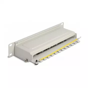 DeLOCK 10 Zoll Patch Panel 8 Port Cat.6A 1U grau