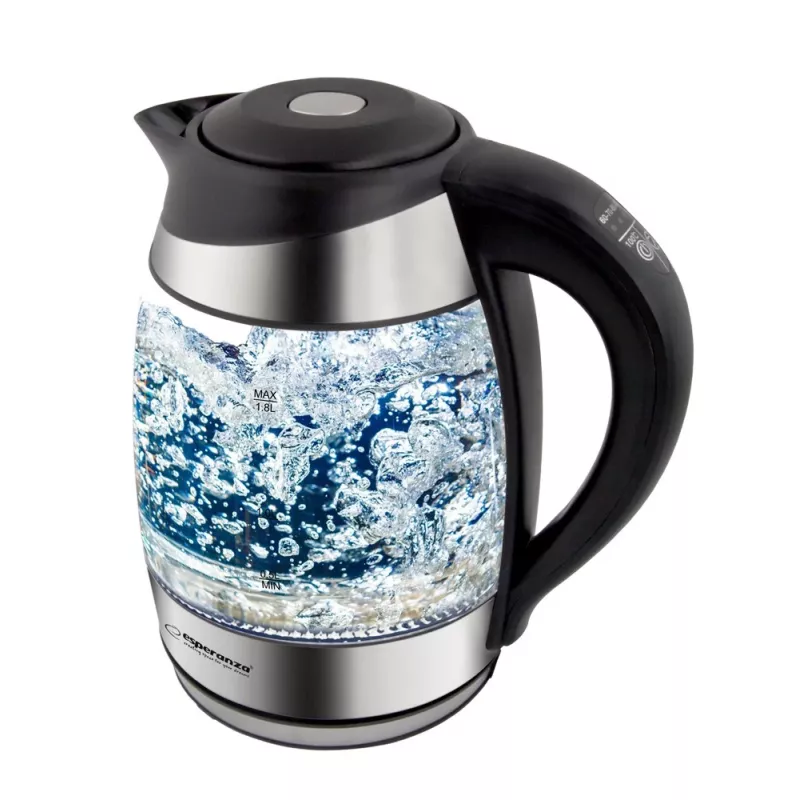 Esperanza EKK026 Wasserkocher 1,7 L 2200 W Schwarz, Transparent