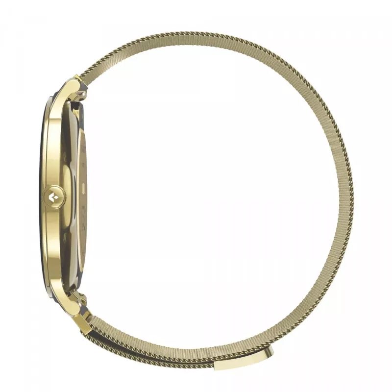 Smartwatch Garett Verona 2 Gold Mesh mit Bluetooth und Herzfrequenzmesser