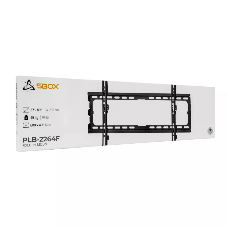 SBOX PLB-2264F-2 Wandhalterung 37–80 cm, Tragfähigkeit 45 kg, VESA 600x400