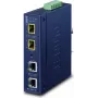 PLANET Industrial 2-Port - SFP - Kabelgebunden - Blau - Metall - IP30 - FCC Part 15 Class A - CE IEC60068-2-32 (freier Fall) IEC60068-2-27 (Schock) IEC60068-2-6 (Vibration) (IGT-900-2T2S)