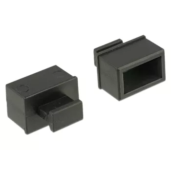 Steckdosensicherheitsabdeckung DeLOCK 64021 Schwarz 10 Stück