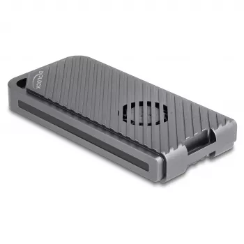SSD-Gehäuse DELOCK 42025 für 1 x M.2 (PCIe, USB4 Gen4, USB-C) Grau, Aluminium