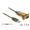 Serielles Kabel DeLOCK 65840 USB Typ-A DB-9 1,5 m Schwarz Gelb