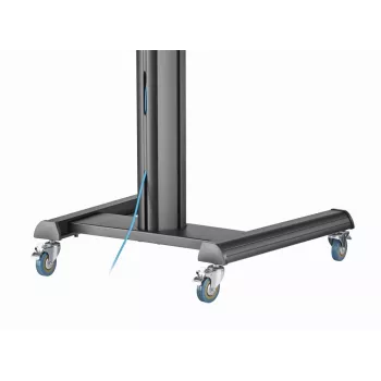 Boden-TV-Ständer Gembird TVS-70T-02 für 37 Zoll–70 Zoll Bildschirme, max. 70 kg, VESA 200x200–600x400, neigbar ±5°/−12°, höhenverstellbar, Rollen, Kabelmanagement