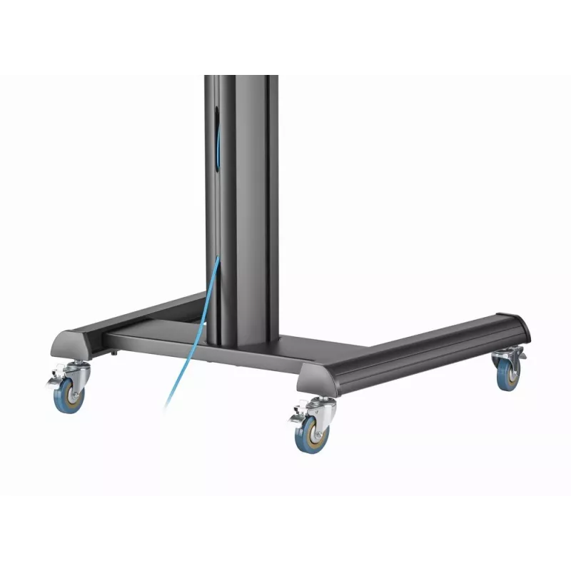 Boden-TV-Ständer Gembird TVS-70T-02 für 37 Zoll–70 Zoll Bildschirme, max. 70 kg, VESA 200x200–600x400, neigbar ±5°/−12°, höhenverstellbar, Rollen, Kabelmanagement