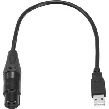 Audiokabel Eurolite 51860118 0,4 m XLR-Buchse USB-Stecker Schwarz