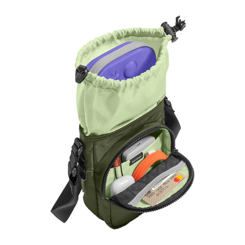 Tomtoc GameOn-G50 Switch 2 JoyCarry Sling-Tasche grün – Tragetasche für Nintendo Switch OLED und Switch 2