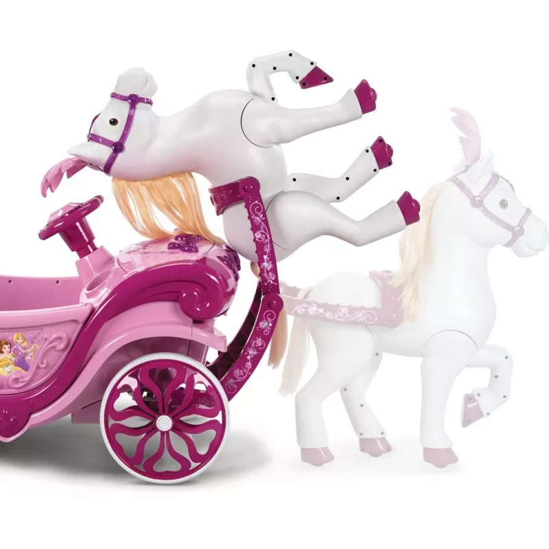 Huffy Elektrische Disney Prinzessinenkutsche mit Pferd 6 V pink