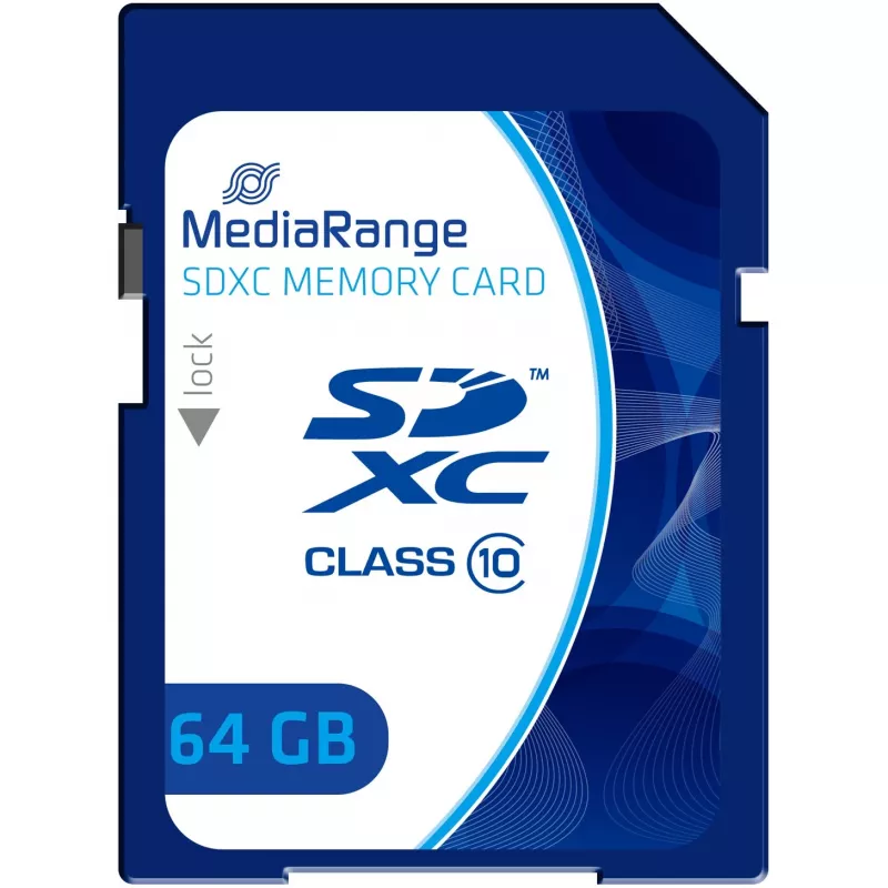 MediaRange - Flash-Speicherkarte - 64GB - Class 10 - SDXC - Blau (MR965)