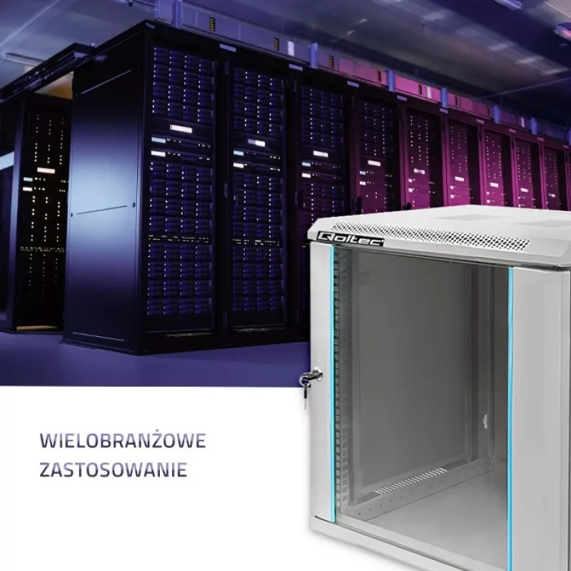 Rack-Schrank QOLTEC 19-Zoll 12U Modell 54485 — Netzwerk-/Servergehäuse