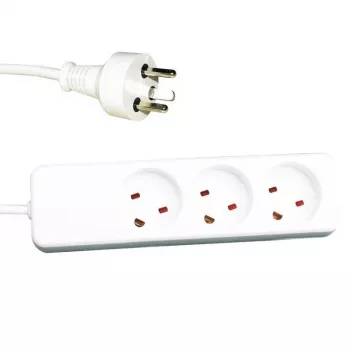 Verlängerungskabel Garbot 24155123-7EE 7 m 3 AC-Ausgänge Innenbereich Weiß