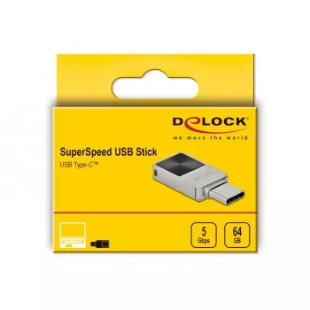 USB-Flash-Laufwerk DeLOCK 64 GB USB-C 3.2 Gen 1 Mini Metallgehäuse