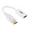 UNITEK Gold-beschichteter DisplayPort DP auf HDMI 4K UHD HDTV Male zu Female Konverteradapter mit Audio - Y-6332 Weiß