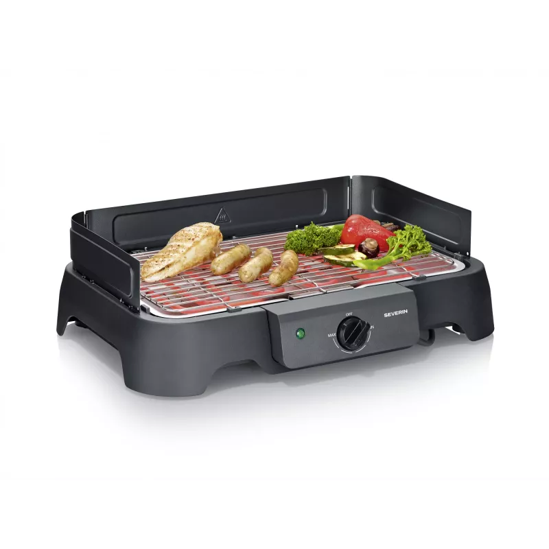 SEVERIN Tisch-Elektrogrill PG 8593, 2000 W, rechteckiger Rost, schwarz