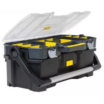 Stanley 1-97-514 Kleinteile-/Werkzeugkiste Schwarz, Transparent