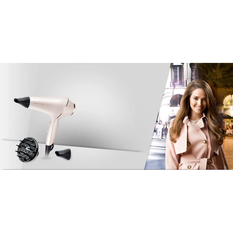 Remington Proluxe Ionic Haartrockner mit Diffusor und Konzentrator Gold