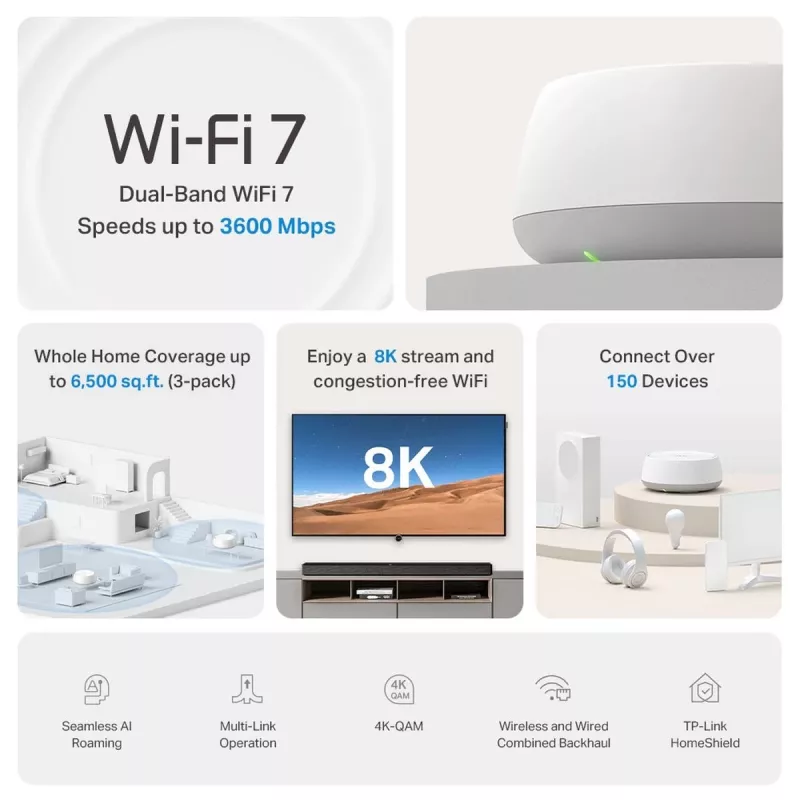 TP-Link Deco BE22 Dualband (2,4 GHz / 5 GHz) Wi-Fi 7 (802.11be) Weiß 2 Stück