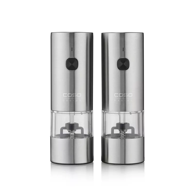 Caso Salz- und Pfeffermühle | SpiceDuo | Elektrisch | Gehäusematerial Edelstahl | Lithium