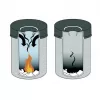 Runder Stahlabfalleimer Durable 3305-01 15L