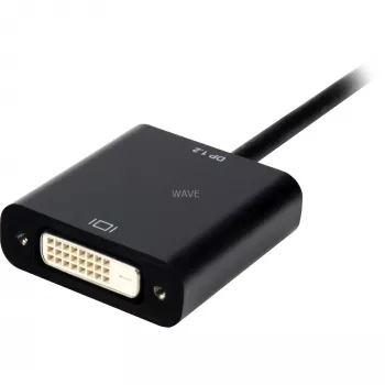 DisplayPort 1.2 > DVI24+1 Konverter, Kabel schwarz, 15 cm