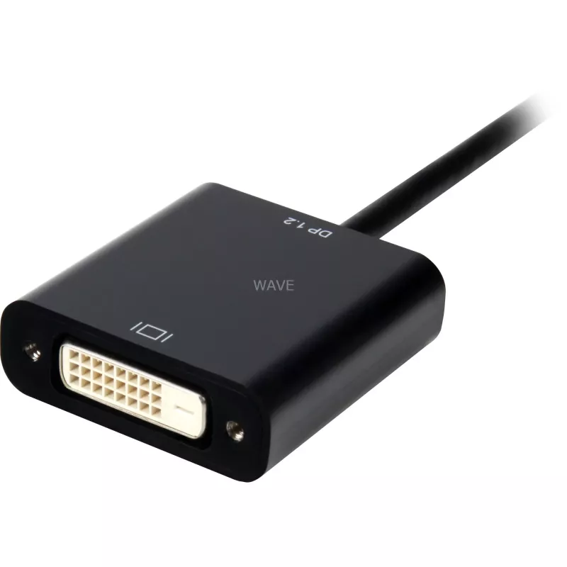 DisplayPort 1.2 > DVI24+1 Konverter, Kabel schwarz, 15 cm