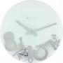NeXtime Uhr 8115 Dropped, Ø43 cm, Wand, Silber