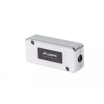 LANBERG Netzwerk-Anschlussdose PLC-6SL1-S, Cat6 S/FTP (S-STP), Silber, 82×35×23 mm