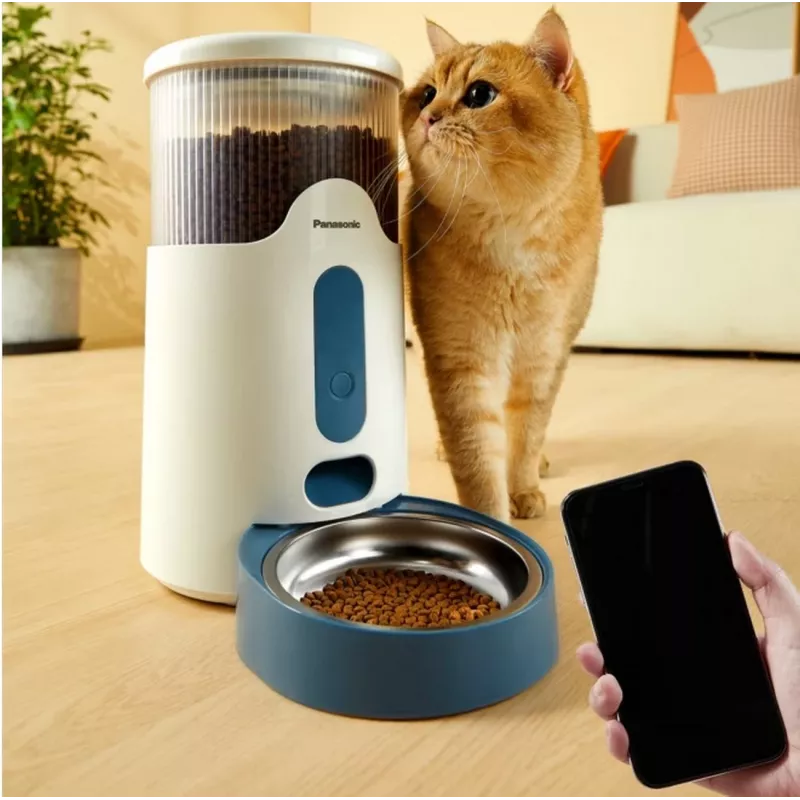 Panasonic CP-JNF01CW Hunde-/Katzenfutter-/Wasserspender Kunststoff, Edelstahl Weiß Universal Automatischer Haustierfutterspender