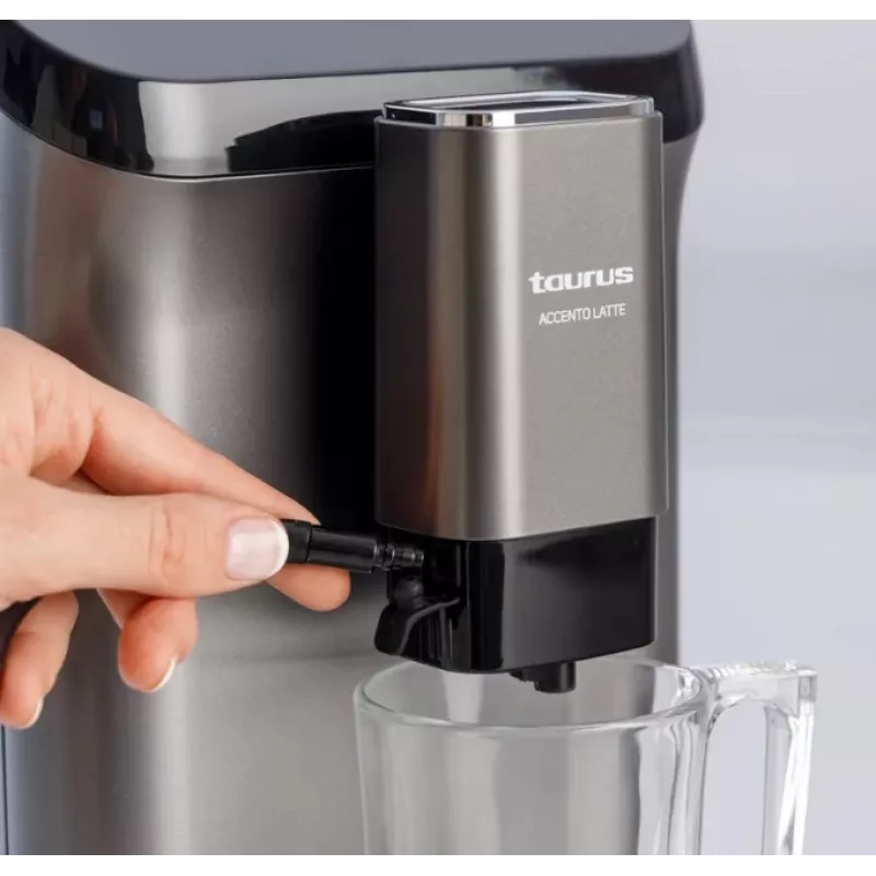 Espressomaschine Taurus Accento Latte vollautomatisch, integriertes Mahlwerk, 1,5 L Wassertank, Kaffeebohneneingabe