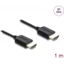 DELOCK koaxiales High-Speed-HDMI-Kabel 8K 60 Hz 48 Gbps mit geflochtenem Mantel, Modell 81681
