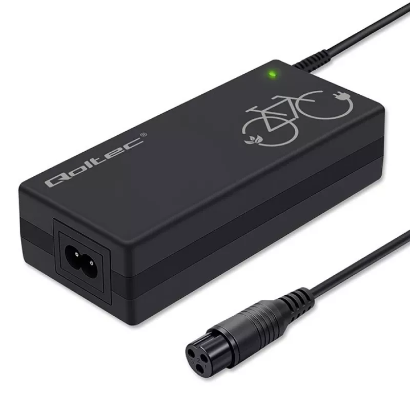 Batterieladegerät QOLTEC Ladegerät für E-Bike 36V 42V 2A 3P GX16
