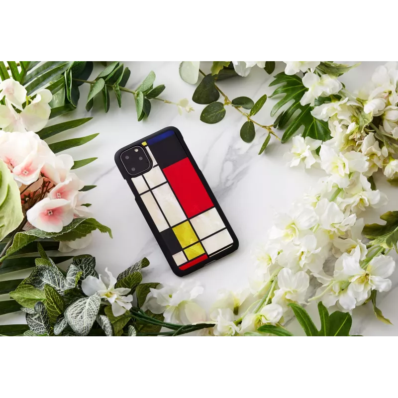 Smartphone-Hülle iKins für iPhone 11 Pro Max – Mondrian schwarz Schutzhülle