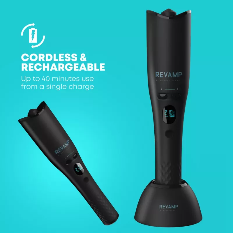 Revamp CL-2750-EU2 iGEN Cordless Progloss Hollywood Curl Automatischer Lockenstab mit Drehfunktion