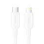 USB-C-auf-Lightning-Kabel 3A 480Mbit/s 1m WEISS