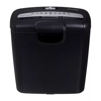 Activejet ASH-0601S Aktenvernichter, P-2, 10 l, 6 mm Streifen, 6 Blatt, Schwarz.