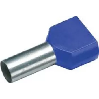 Cimco 187714 Doppeladerendhülse 16 mm² teilweise isoliert Blau 100 Stück (187714)