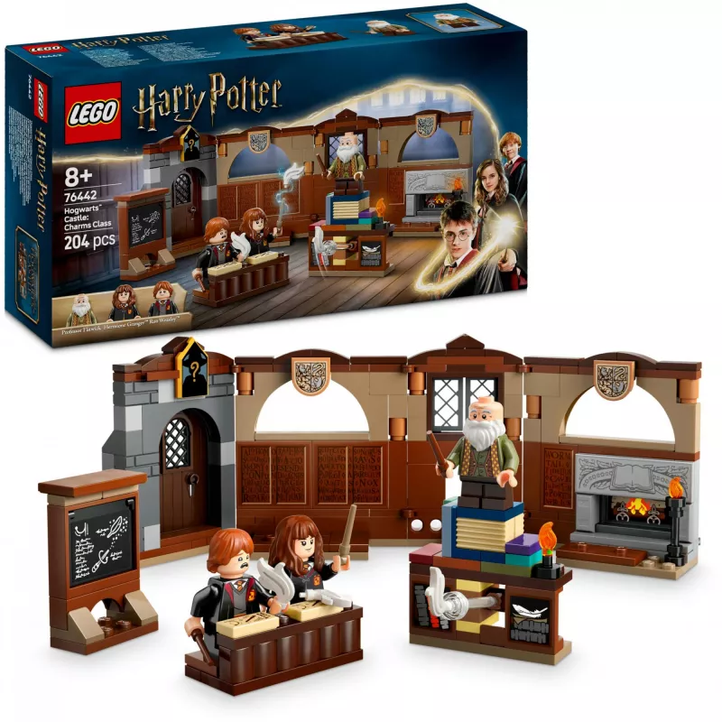 Bauset LEGO Harry Potter Hogwarts Castle Charms Class 76442 – 204 Teile, 3 Minifiguren, für Kinder ab 8 Jahren