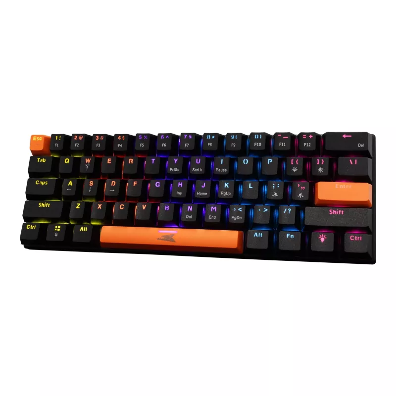 Mechanische Tastatur Baracuda Dolphin Schwarz US-Layout mit Blue-Switches