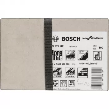 Säbelsägeblatt Bosch S 922 HF Bimetal 15 cm für Holz Metall