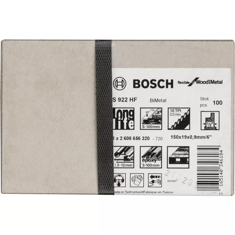 Säbelsägeblatt Bosch S 922 HF Bimetal 15 cm für Holz Metall