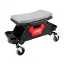 Werkstattsitz AWTools 1005563 mit Stauraum und Ablagen, mobiler Hocker mit Staufach unter dem Sitz