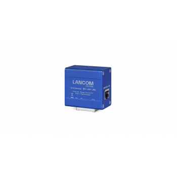 Netzwerkadapter Lancom Systems AirLancer SN-LAN-10G — 10 Gigabit Ethernet, IEEE 802.3af/at/bt, Aluminiumgehäuse, blau