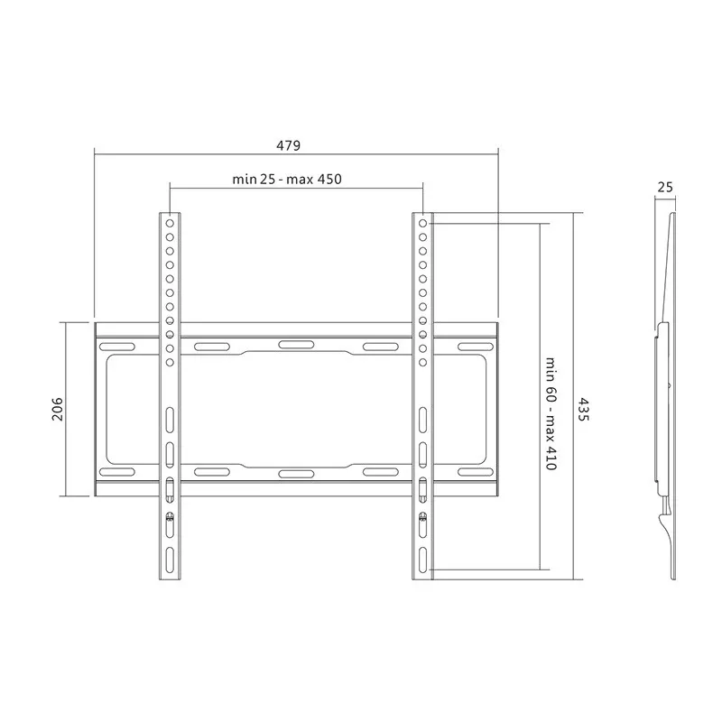 TV-Wandhalterung, fest, 32-55', max.40kg